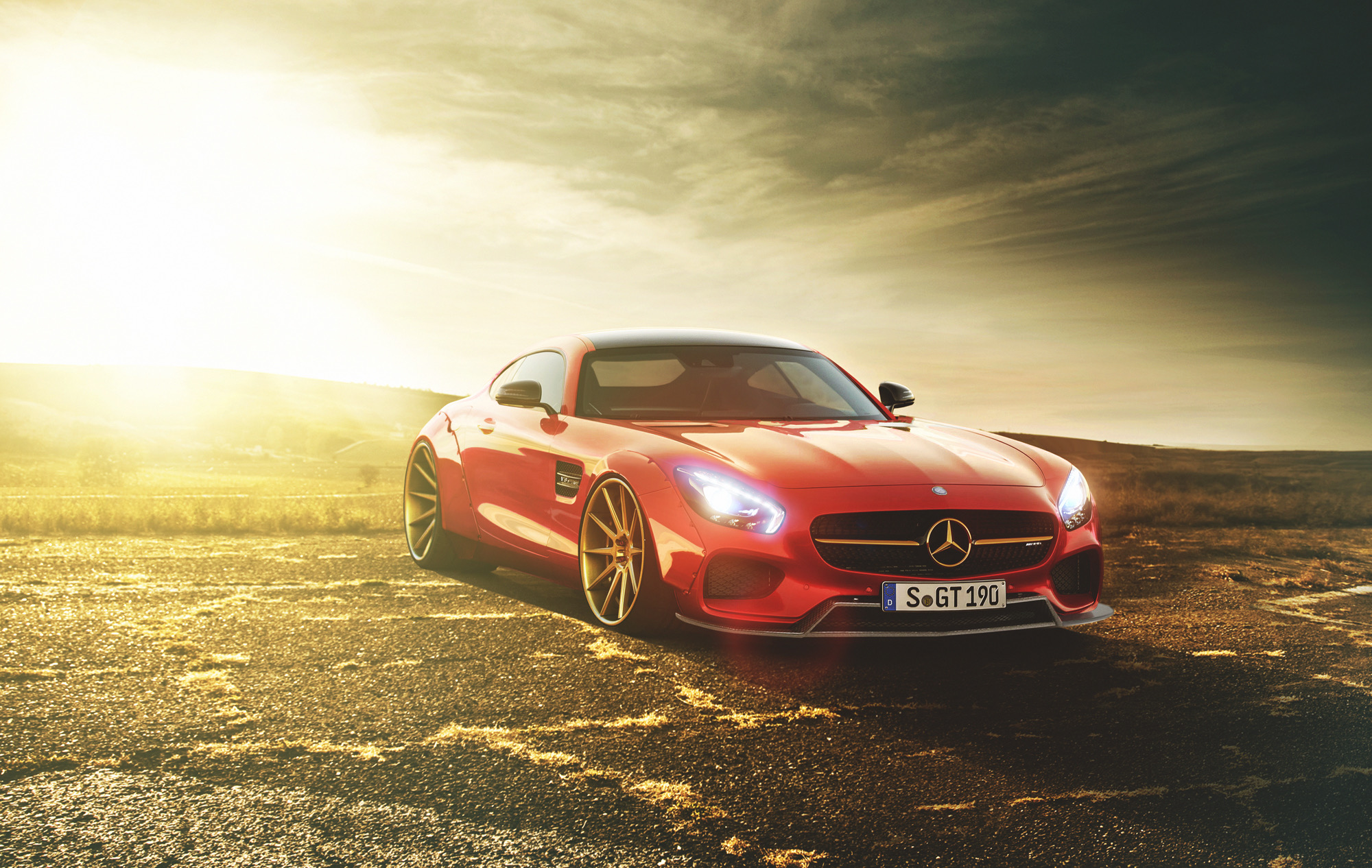 The Mercedes-AMG GT190 Power Meets Precision at Golden Hour