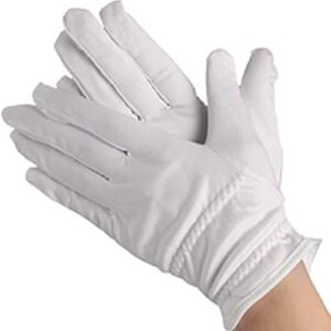 Microfiber Gloves Scratches Fingerprints (White) Protection for Jewelry Collectibles Lenses Coin Silver Archival Costume Inspection