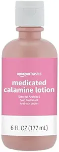 Amazon Basics Medicated Calamine Anti-Itch Lotion, Analgesic Skin Protectant, 6 Fluid Ounce, 1-Pack (Previously Solimo) (New Formula)