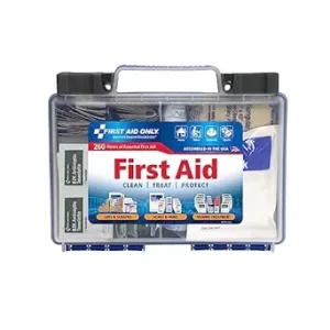 First Aid Only 91248 OSHA-Compliant First Aid Kit, All-Purpose 50-Person Emergency First Aid Kit for Business, Worksite, Home, and Car, 260 Pieces
