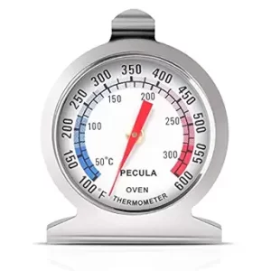 Oven Thermometer 50-300°C/100-600°F, Oven Grill Fry Chef Smoker Analog Thermometer Instant Read Stainless Steel Kitchen Cooking Thermometer