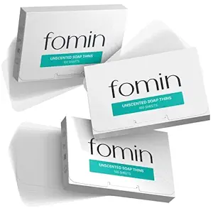 FOMIN - Antibacterial Paper Soap Sheets for Hand Washing - (300 Sheets) Unscented Portable Travel Soap Sheets, Dissolvable Camping Mini Soap, Portable Hand Soap sheet