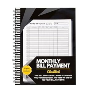 Bill Tracker Notebook: Monthly Bill Payment Checklist with Spiral Binding - 8.5" x 11" 132 + Pages