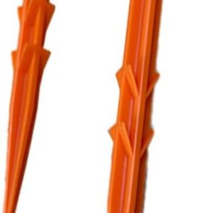 Low Profile Survey Stakes - High-Visibility - Survey Markers Boundary Markers Hi-Vis Garden Stakes (10-Pack (Orange)