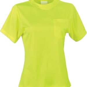 J. J. Keller & Associates, Inc. Women's High Visibility Short-Sleeve T-Shirt with Pocket, Non-Certified, SAFEGEAR