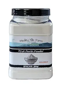 Fruit pectin Powder by Medley hills farm 1.5 Lbs. in Reusable Container - Premium Fruit pectin for canning jam or Jellies - 100% Natural & Vegan - Made in USA