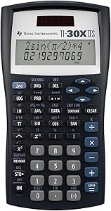 Texas Instruments TI-30XIIS Scientific Calculator, Black with Blue Accents