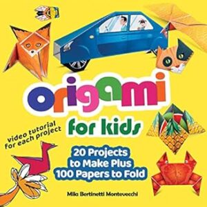 Origami for Kids: 20 Projects to Make Plus 100 Papers to Fold (Happy Fox Books) Fun and Creative Paperfolding Kit with Easy Fold Lines and Instructions for Bunnies, Crabs, Bugs, Dogs and More