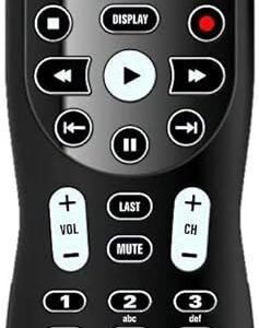 4 in 1 Universal Backlit IR Learning Remote for use with Apple TV, Xbox, Roku, Kodi, Nvidia Shield, Most Streamers & Other A/V Devices
