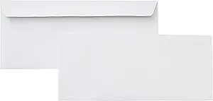 Amazon Basics 10 Security-Tinted Self-Seal Business Letter Envelopes, Peel & Seal Adhesive Closure, White, 500-Pack