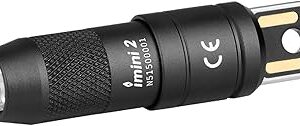 OLIGHT IMINI 2 EDC Rechargeable Keychain Flashlight, 50 Lumens Compact and Portable Mini LED Keyring Lights with Built-in Battery Ideal for Everyday Carry and Emergencies (Black)