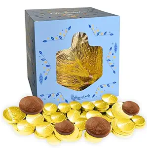 Hanukkah Chocolate Gelt Gold Coins In Mesh Bag - Milk Chocolate Coins - OUD Kosher Certified (20 Mesh Bags)