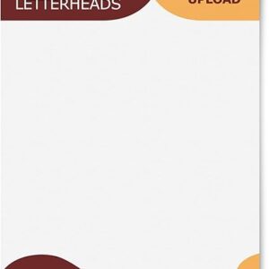 GotPrint Custom Business Letterhead Stationery | 8.5” x 11” Vertical Letterheads | Personalize with Text, Image, or Logo | Premium Print Finish, 100 Qty