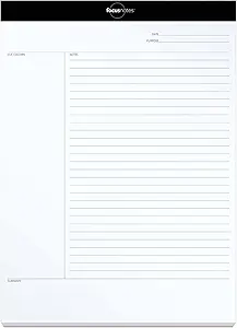 Oxford Tops FocusNotes Writing Pad, 8-1/2" x 11-3/4", 50 Sheets (77103)