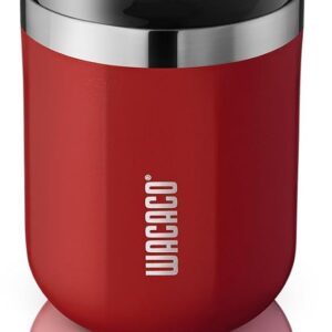 WACACO Octaroma Classico Vacuum Insulated Coffee Mug, Double-wall Stainless Steel Travel Tumbler With Drinking Lid, 6 fl oz (180ml), Carmine Red