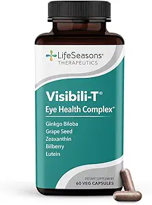 Visibili-T - Vitamin Supplement for Eye Health & Vision Support - Carrot Root, Chromium, Bilberry, Ginkgo Biloba, Grape Seed Extract, Lycopene, Vitamin A, Lutein & Zeaxanthin - 60 Capsules