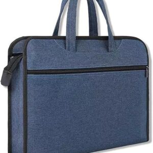 Oxford Document Bag with Handle Waterproof Lightweight Portable Zippered File Bag for Carrying Paper Files Filing Folder