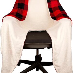 The Original Office Chair Blanket by SnuggleBack; Cozy Comfy Office Desk Chair Wrap Attaches for Convenient Heat and Hands-Free. Stay Warm In The Winter or Summer. Sherpa Fur Lining