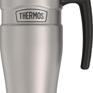 THERMOS Stainless King Vacuum-Insulated Travel Mug, 16 Ounce, Matte Stainless Steel