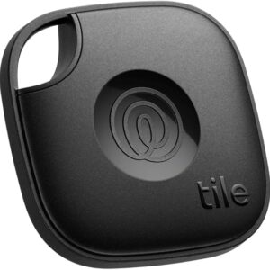 Tile by Life360 Mate Bluetooth Tracker, Keys Finder and Item Locator for Keys, Bags and More. Phone Finder. Both iOS and Android Compatible. 1-Pack (Black)