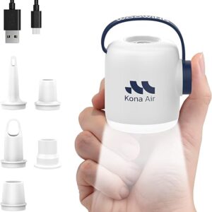 Woowind Electric Air Pump, Cordless Air Mattress Pump for Pool Floats, Swimming Rings, Air Bed, Air Sofa, Rechargeable Battery Powered