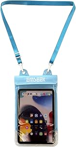 Waterproof Ebook Reader Case Holder Tablet Cover Bag eReader Dry Pouch for Amazon Kindle Paperwhite Oasis Fire 7 Nook Kobo iPad mini Samsung Tab Google Nexus Up to 8.5”(Blue)