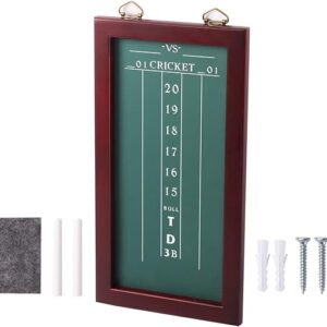GSE Games & Sports Expert Chalk Dart Scoreboard for Dart Board Cricket & 01 Dart Games with Chalks and Chalk Wipe (Standard/Large)