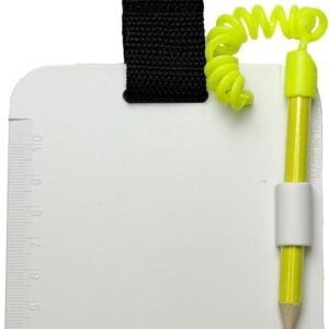 Scuba Choice Underwater Dive Slate – Durable Writing Surface for Scuba Diving Communication, Includes Pencil & Clip/Strap