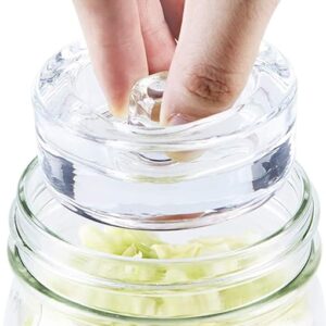 4-Pack of Fermentation Glass Weights with Easy Grip Handle for Wide Mouth Mason Jars