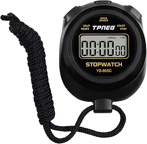 Simple Stopwatch Timer - Easy to Use, Set Up, Read, and Carry - Large Display - On/Off, AAA Battery - Ideal for Coaches, Track and Field, Soccer Referees, Sports, Classroom
