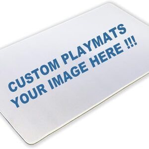 Custom Playmat 24" x 14" Non-Slip with Mat Bag - Printable Play Zone & Optional Stitched Edging, Any Image Printed Your Design Tournament and Card Game Legal