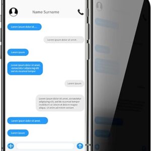 Amazon Basics Privacy - Tempered Glass Screen Protector for iPhone XR and iPhone 11-6.1 Inch, 5.63" x 2.68", Anti Glare & Blue Light Filter