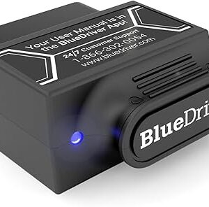BlueDriver Bluetooth Pro OBDII Scan Tool for iPhone & Android - No Subscription Fee - OBD2 Car Scanner and Code Reader - Diagnose Check Engine, ABS, SRS, Airbag & 7000+ Issues on Vehicles 1996+