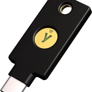 Yubico - Security Key C NFC - Black - Two-Factor authentication (2FA) Security Key, Connect via USB-C or NFC, FIDO U2F/FIDO2 Certified
