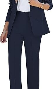 luvamia Women's Two Piece Sets Pants Suits Dressy Business Casual Outfits Professional Blazer Pantsuits Set Work Office