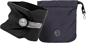 trtl Travel and Airplane Pillow - Real Sleeping Experience on Long Flights - Neck and Shoulder Support - Super-Soft, Lightweight, Easy-to-Carry, and Machine-Washable Flight Pillow - Black