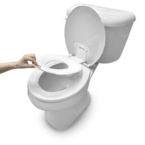 Ingenuity: ity by Ingenuity Flip & Sit Potty Seat (White) – Easy to Set Up & Remove Potty Training Seat That Attaches to Adult Toilet Seat