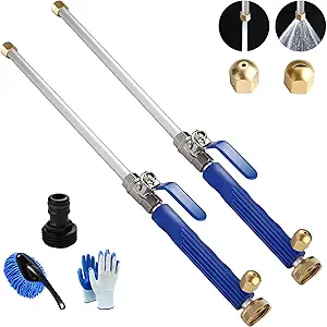 Jetsono High Pressure Washer, Jetsono 2-in-1 High Pressure Power Washer, Jet Sono Power Washer, High Pressure Hose Nozzle with 2 Jet Different Nozzle and Hose Quick Connectors (2pcs-Blue)