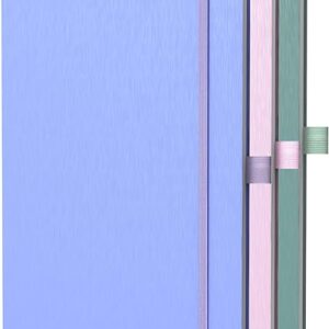 A5 Lined Journal Notebook, 7mm College Ruled Notepad, Journaling for Writing, Work, School, Travel and Note Taking, Hardcover 160 Pages (80 Sheets) 5.79 x 8.3 inches, 3 Pack Multicolored
