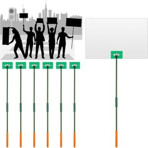 20 Pack 24 Inch Handheld Protest Sign Holders Yard Signs Stakes Blank Plastic Parades Slogan Poles Warning Support Placards with Handle for Election Grand Ceremonies Sports Vote