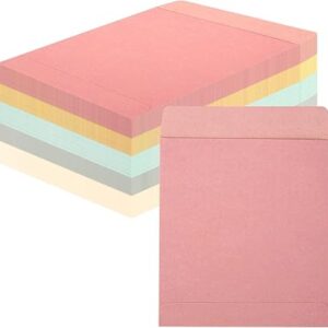 140 Pieces Vintage Library Card Pockets Brown Library Card Envelopes with 140PCS Removable Adhesive Dots for School Office Public Library Books