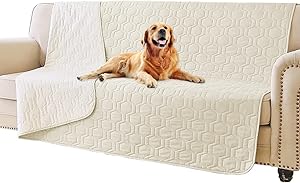 Waterproof and Anti-Slip Dog Bed Cover and Pet Blanket Sofa Pet Bed Mat ,car Incontinence Mattress Protectors Furniture Couch Cover for Most Cats Dogs, Pets(52x82-Ivory)