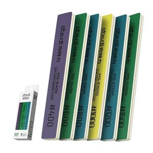 stedi Sanding Sticks, Model Hobby Making Tools, Polishing Sanding Sticks Tools for Gundam Repairing Plastic Model and Miniature Model 6PCS(#400+#600+#800+#1000+#1200+#1500)