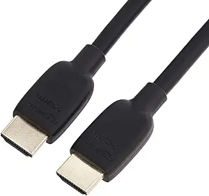Amazon Basics HDMI Cable, 6 Feet, HDMI 2.1 to HDMI Cable (48Gbps), 8K@60Hz 4K@120Hz Certified Ultra High Speed, Black, Compatible with PS5/Xbox/TV/Monitor