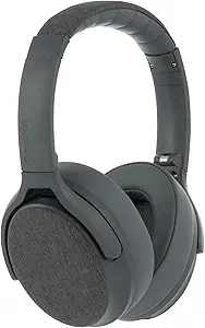 Made for Amazon, Active Noise Cancelling Bluetooth Headphones with Built-in Microphone | Grey