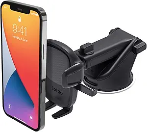 iOttie Easy One Touch Signature Dashboard & Windshield Universal Car Mount Phone Holder Desk Stand with Suction Cup Base and Telescopic Arm for iPhone, Samsung, Google, More Smartphones