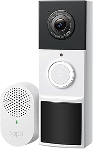TP-Link Tapo Smart Video Doorbell Camera Wireless with Chime, 2K with Full Color Night Vison & Spotlights, No Monthly Fee, Ring Call, 160° Ultra-Wide View, Free AI Detection, Local Storage (D210)