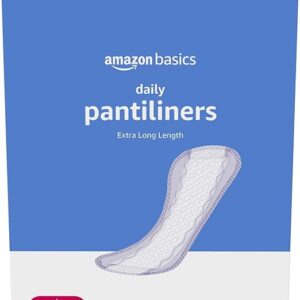 Amazon Basics Daily Pantiliner, Extra Long Length, Pads for Women, Unscented, 68 Count (Previously Solimo)