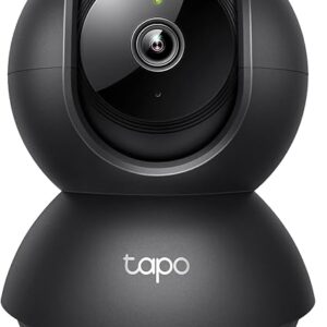 Tapo by TP-Link Pan/Tilt Security Camera for Baby Monitor, Pet Camera w/Motion Detection, 1080P, 2-Way Audio, Night Vision, Cloud & SD Card Storage, Works with Alexa & Google Home, Black (Tapo C201)