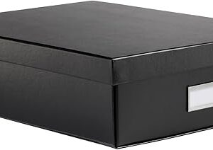 Oxford Keepsake Box, Protective Storage Box, Home and Office Organizer, Photo Storage Box, Souvenir Organizer, Large, 16" x 12" x 4 1/4" (41787)